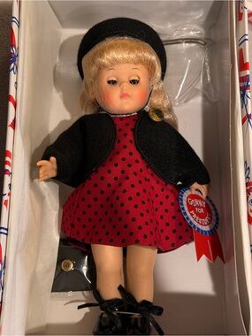 Ginny for President Ribbon Doll in Red Polka Dot Dress